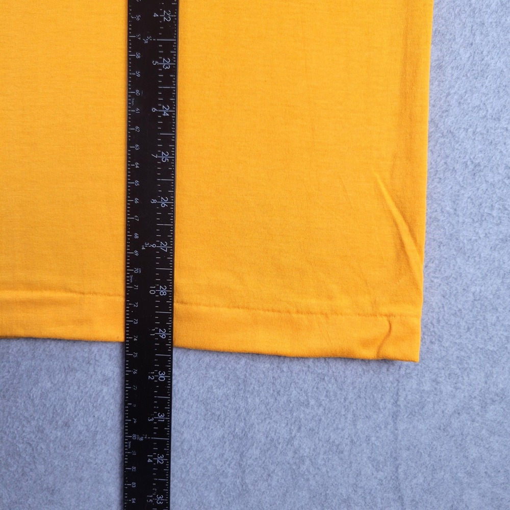 Screen Stars T-Shirt Mens Large Yellow Vintage Single Stitch Blank Made in USA - Picture 4 of 7